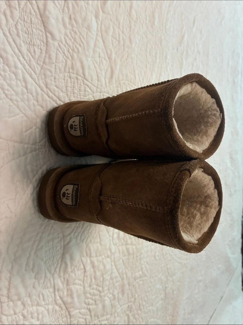 BearPaw Kids Brown Shearling-Lined Winter Boots